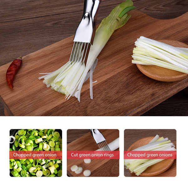Stainless Steel Scallion Spring Onion Vegetable Shredder Slicer Knife Cutter