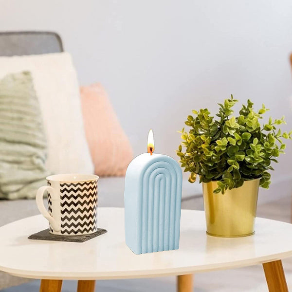 Rainbow U Candle Silicone Mold Striped Making Scented Simple Crafts Moulds DIY