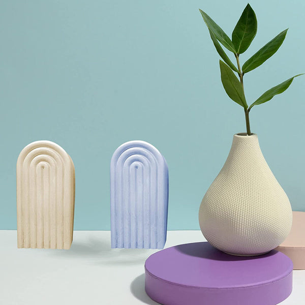 Rainbow U Candle Silicone Mold Striped Making Scented Simple Crafts Moulds DIY