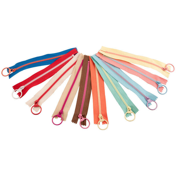 20PCS Nylon Zippers Sewing Tool Edge Puller Zip Tailor Zipper Mixed Color DIY AU