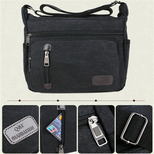 Retro Men's Canvas Shoulder Messenger Bag Crossbody Satchel Man's Travel Bags AU