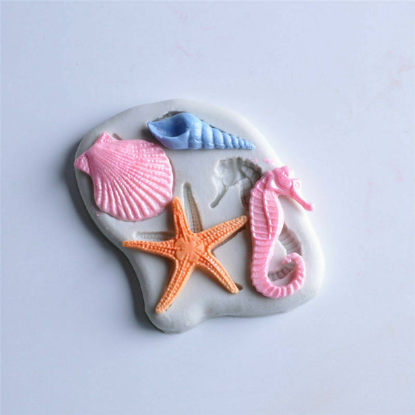 Sea Beach Nautical Animals Mermaid Silicone Fondant & Chocolate Mould Mold