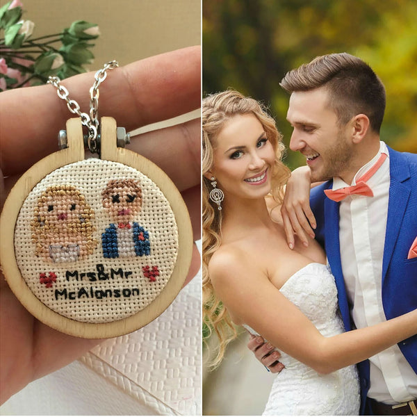 10 Packs Mini Embroidery Hoop Ring Wooden Cross Stitch Frame Kit For Hand Craft