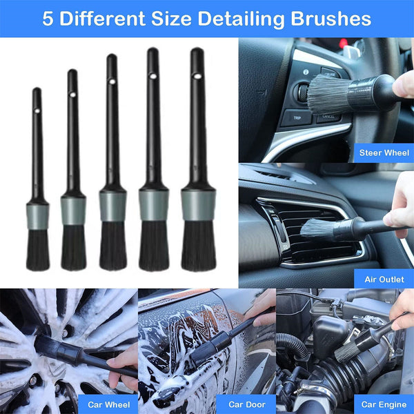 11X Car Wheel Tire Brushes Set Clean Detailing Kit Wheel Rim Cleaning Wash Mitt