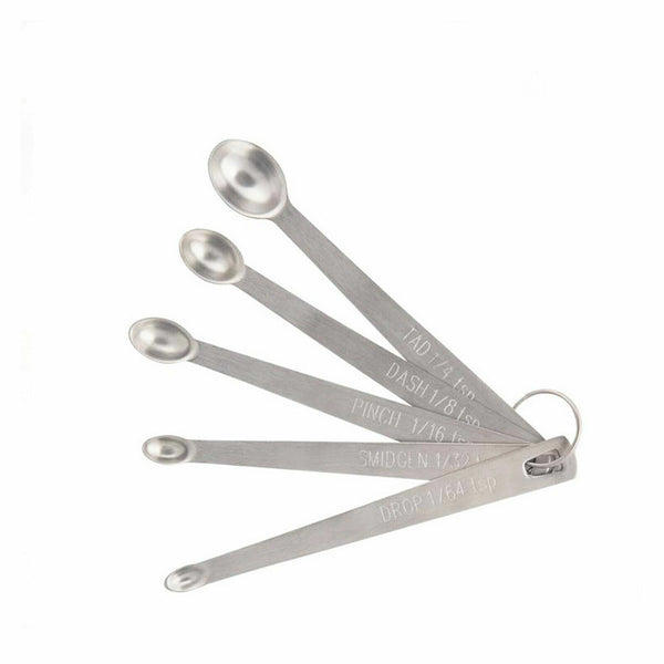 5/6pcs Stainless Steel Mini Measuring Seasoning Dry and Liquid Ingredients Spoon