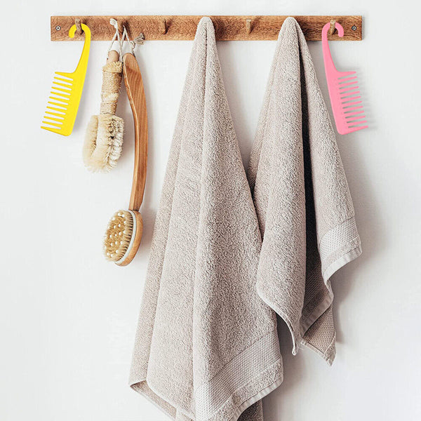 Purple Hair Comb Large Wide Tooth Comb Shower Curl Wet Bathroom Salon Anti-static - Lets Party