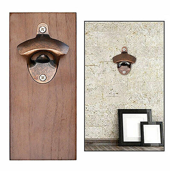 10X Rustic Cast Iron Bottle Opener With Screws Zinc Alloy Wall Mounted Opener AU