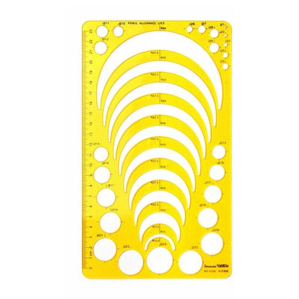 Drafting Circle Template Radius Drawing Stencil Useful Technical Tool Artist Arc