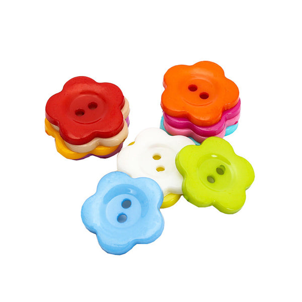 100/200X Bulk 20mm Flower Wintersweet Buttons Craft Scrapbooking Bouquet Sewing