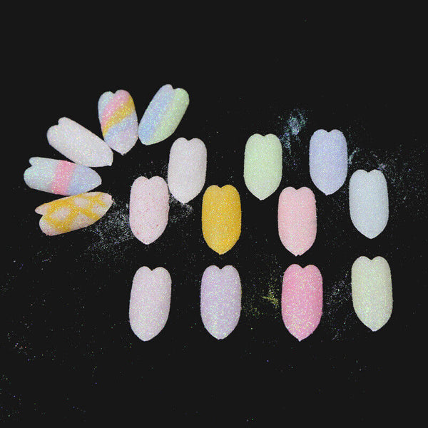 24PCS 12 Colors Nail Art Candy Glitter Powder Set Sugar Matte Effect Dipping DIY