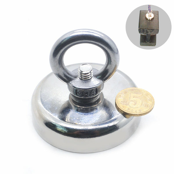 1/2PCS Magnet Salvage Recovery Neodymium Strong Hook Fishing Treasure Hunting AU