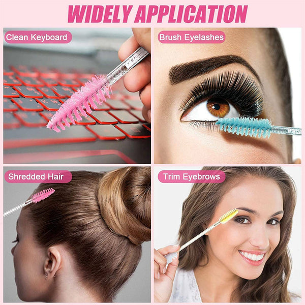 Glitter Disposable Eyelash Brush Applicator Extension Mascara Tube Wands/Plastic
