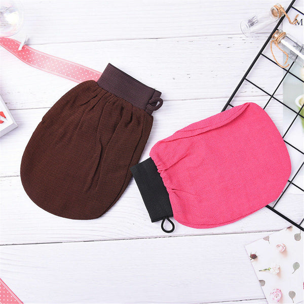 2Pcs Moroccan Bath Scrub Glove Hammam Exfoliating Body Facial Tan Massage Mitt A