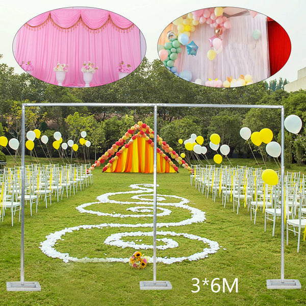 3x6M Square Wedding Arch Backdrop Sign Stand Party Flower Decoration Background