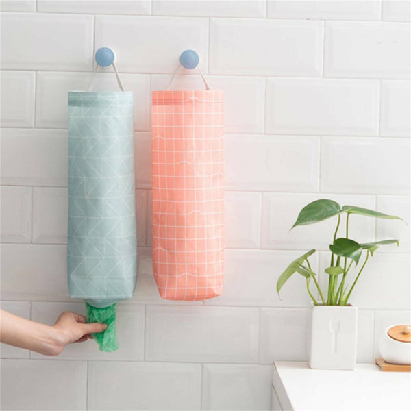 Plastic Bag Holder Dispenser Mesh Storage Tash Garbage Bags Organizer Hanging AU
