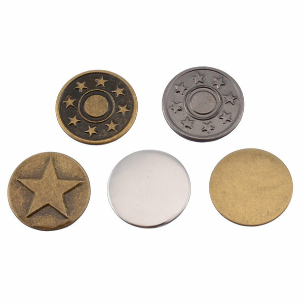 100 Sets Jeans Button Metal Tack Buttons Replacement Repair Craft SewingPants