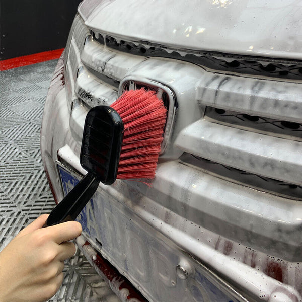 1/2X Auto Detailing Tire Cleaner Motorcycle Cleaning with Handle Car Wheel Brush