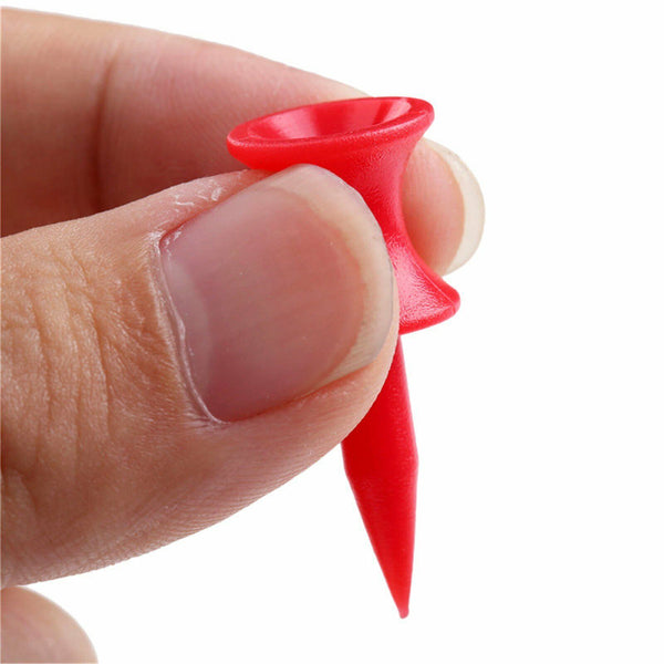 100PCS RED PLASTIC STEP CASTLE GOLF TEES (30mm/68mm) Golf Training Aids Tees AU