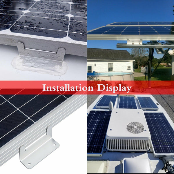 4~8 PCS Solar Panel Mounting Z Bracket Set For Flat Roof Wall Mount Kit Aluminum