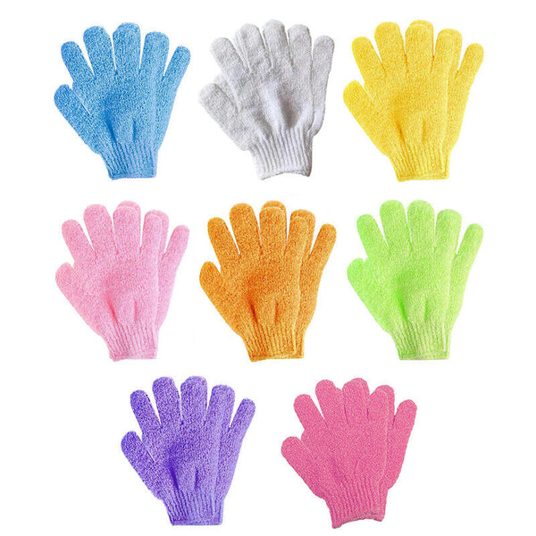 1 Pair Exfoliating Gloves Bath Shower Massage Spa Body Hand Scrub Mitt Towel AU