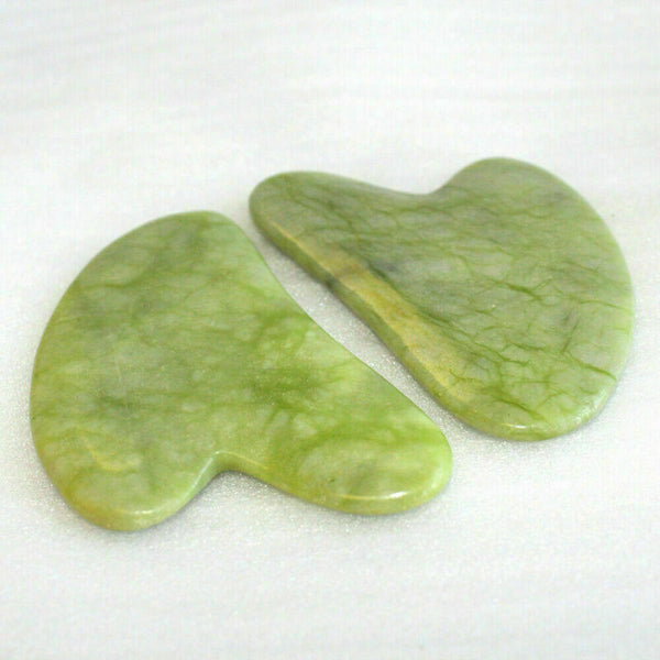 Natural Guasha Facial Jade Face Body Gua Sha Board Massager Face Tool AU