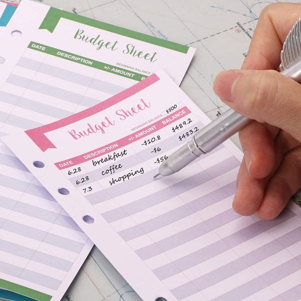 24 Pieces A6 Binder Budget Sheets Fit Budget Cash Envelope Binder Budget AU