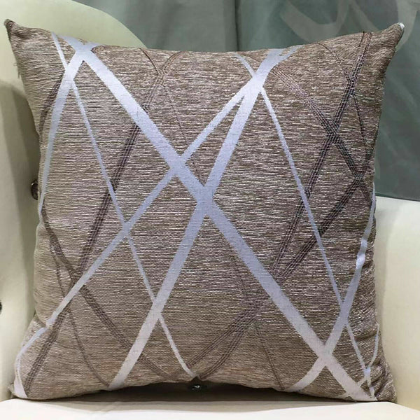 Chenille Cushion Cover Geometric Geo Striped Throw Soft Pillow Case Home 45x45cm