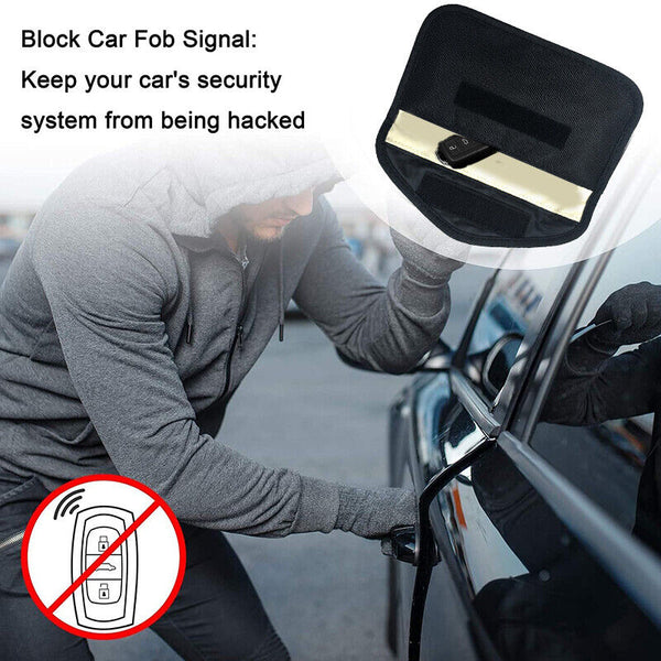 Car Key Signal Blocker Case For Faraday Cage Fob Pouch Keyless RFID Blocking Bag
