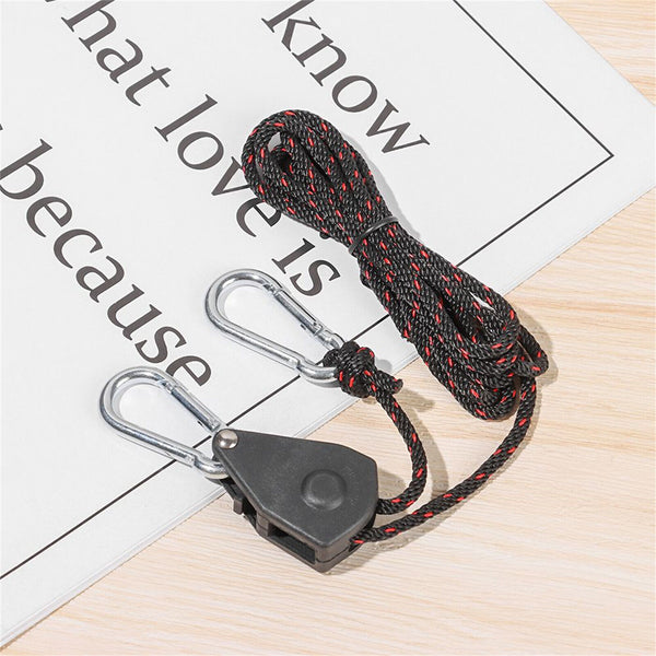 10X 2m Camping Ratchet Pulley Tent Guide Rope Adjustable Guy Line Tensioner Tie
