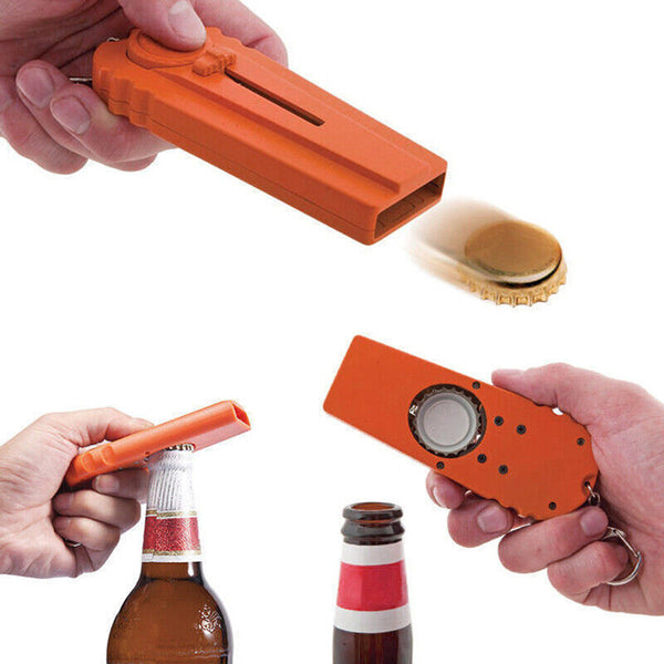 1/3/5PCS Bottle Cap Launcher Beer Drink Shooter Key Opener Flying Gun Ring Gifts