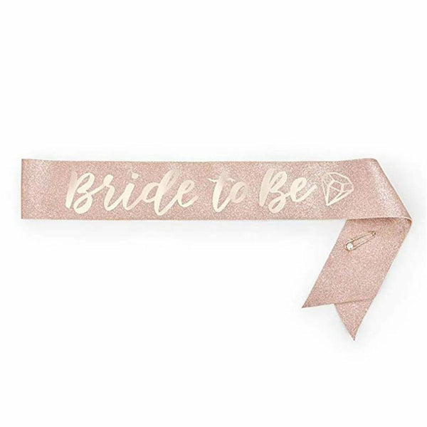 Bride To Be Hen Sash Veil Tiara Hens Night Bridal Shower Accessories Glitter