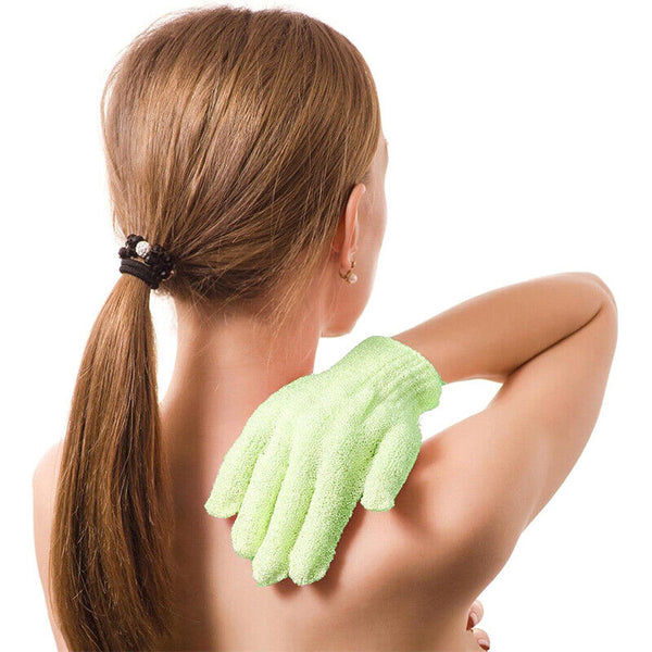 1 Pair Exfoliating Gloves Bath Shower Massage Spa Body Hand Scrub Mitt Towel AU