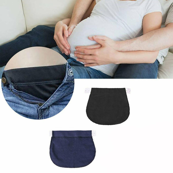 1PC Pregnancy Waist band Elastic Extender Adjustable Waist Pants Belt Butto New