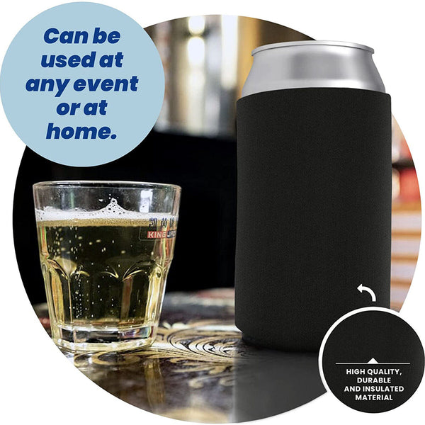 48PCS Black Blank Can Stubby Cooler Holder Sleeve Sublimation Heat Transfer AU