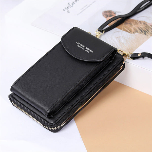 Women Pouch Bag Mobile Phone Bag PU Leather Crossbody Purse Wallet Shoulder Bags