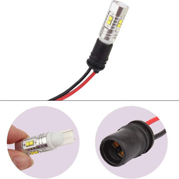 10x Useful Rubber T10/W5W Car Light Bulb Round Socket Lamp Holder Base Connector