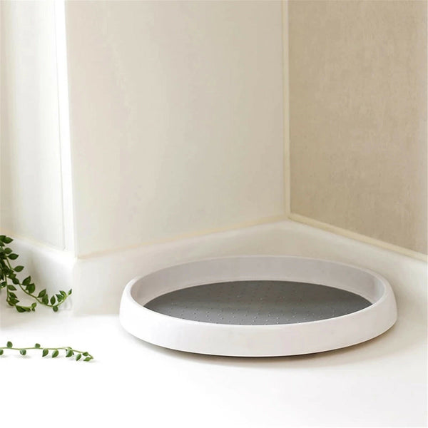 1/2PCS 25/30cm Non-Skid Turntable Pantry Tray Lazy Susan Storage Organizer Rack