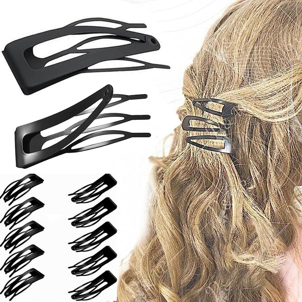 20PCS Double-grip Hair Clips Metal Snap Barrettes Hair Styling Tool Women Girls