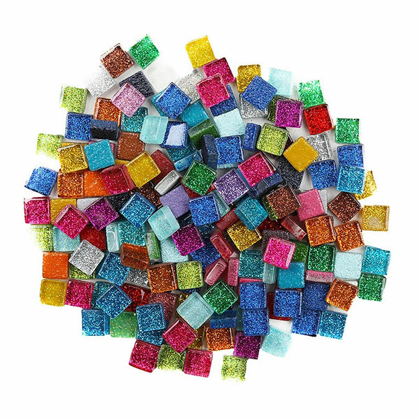 up to 2000x Mixed Crystal Glass Mosaic Tiles Kitchen Bathroom Art Craft Supplies
