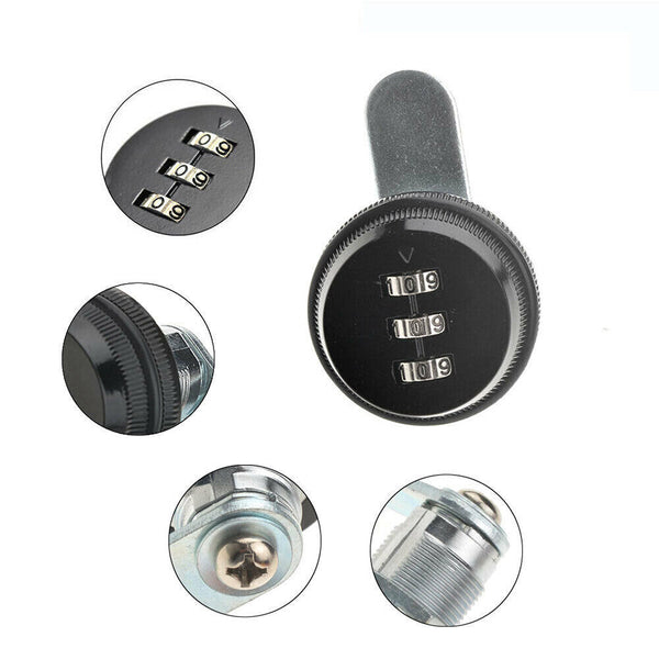 3 Digital Code Combination Cam Lock Furniture Post Mail Box Cabinet Locker Safe