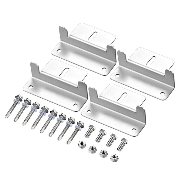 4~8 PCS Solar Panel Mounting Z Bracket Set For Flat Roof Wall Mount Kit Aluminum
