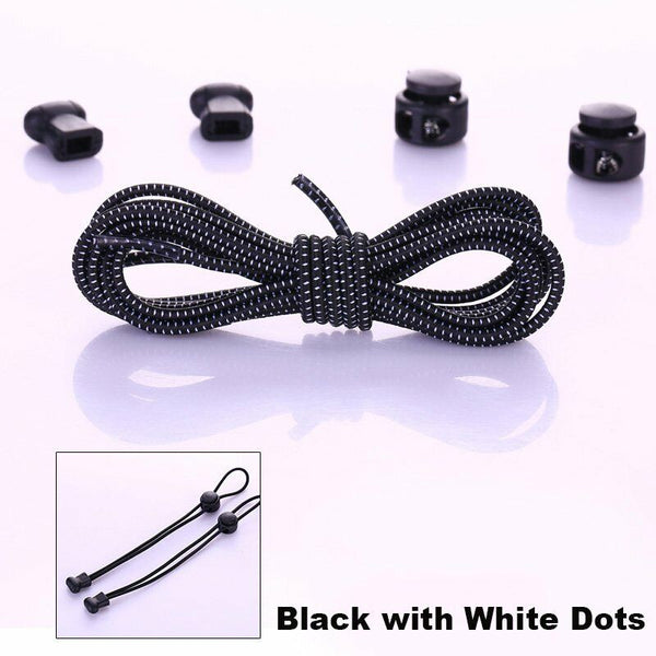 2-Pairs No Tie Shoelaces Elastic Lock Shoe Laces For Adults Kids Sports Sneaker