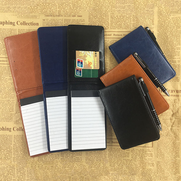 A7 Multifunction Pocket Planner Notebook Small Notepad Note Book Leather Cover