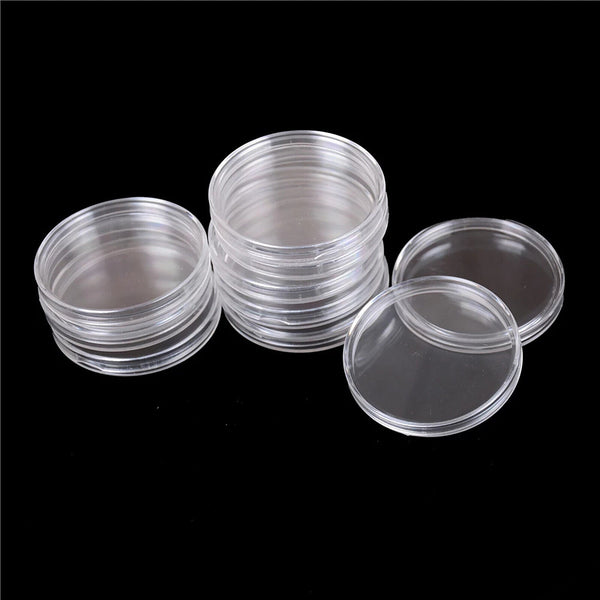 20Pcs 21mm Coin Storage Box Case Capsules Holder Clear Plastic Round Display AU