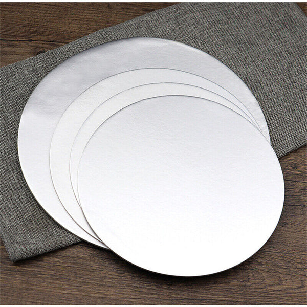 6-8-10 inch Cake Board Siliver Round Thick Cake Boxes Boards Party Wedding AU