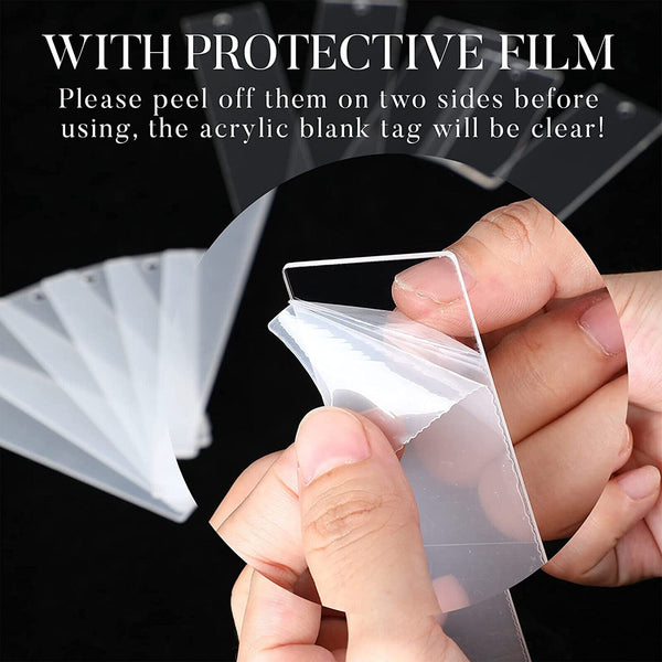 10 Pieces Blank Acrylic Bookmark Acrylic BookmarkDIY Unfinished Acrylic Book AU