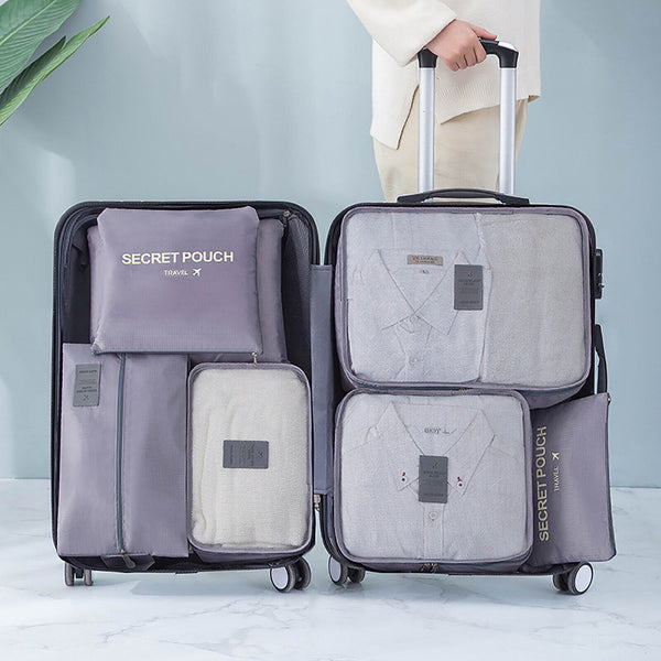 7Pcs Travel Luggage Organizer Set Bags Storage Pouches Suitcase Backpack Storage