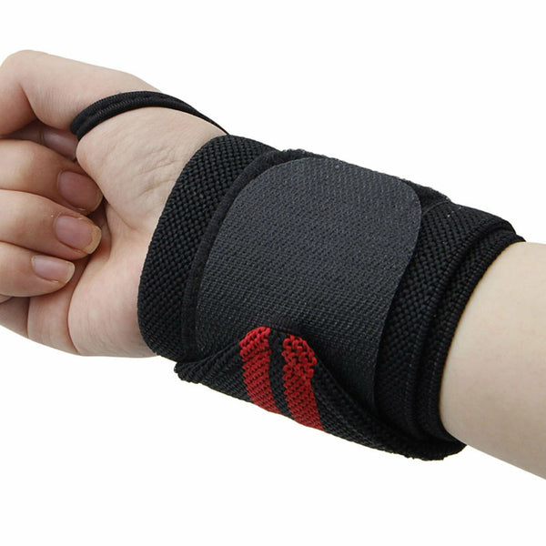 2x Weight Lifting Gym Muscle Training Wrist Support Straps Wraps Bodybuilding AU
