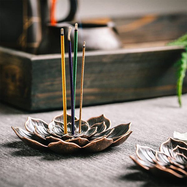 Incense Burners Stick Holder Lotus Home Aromatherapy Insence Burner Plate AU
