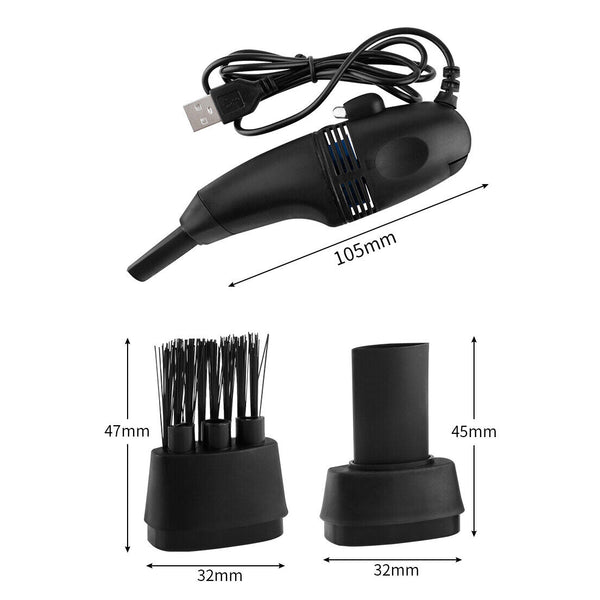 Mini Computer Vacuum USB Keyboard Cleaner PC Laptop Brush Dust Cleaning Kit New